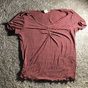 Red and white striped t-shirt